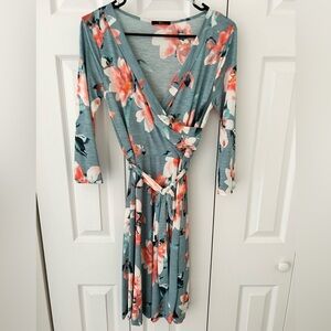 Jessakae Floral Faux Wrap Dress